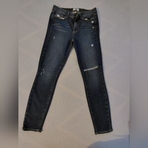 PAIGE Women's Dark Blue Distressed Skinny Jeans Size 29